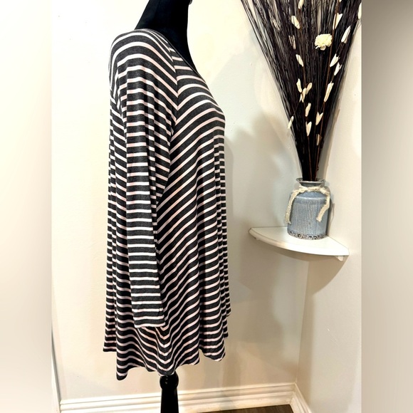 Matilda Jane casual Black and White Striped Long Sleeve Dress/Tunic - Picture 5 of 8